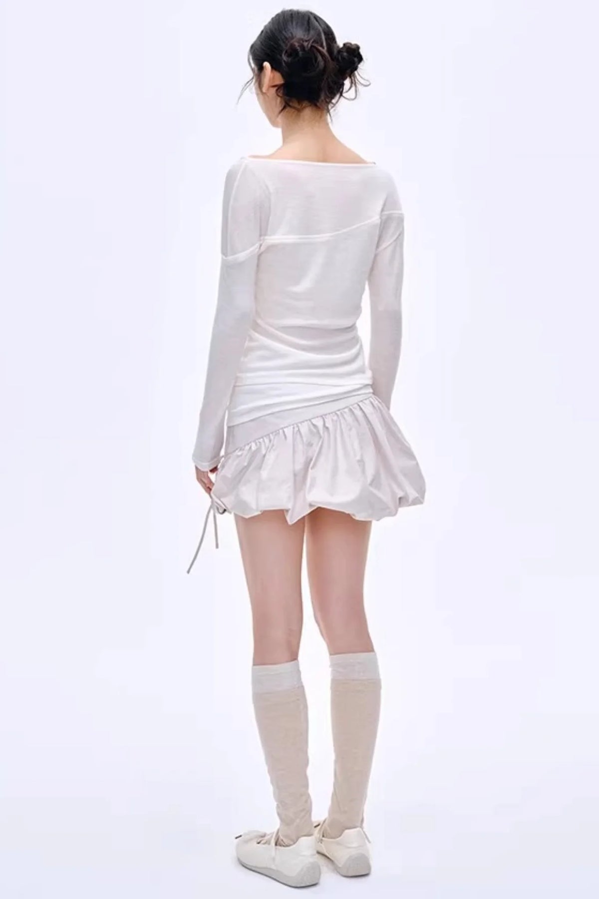 Asymmetrical Wool Blend Blouse