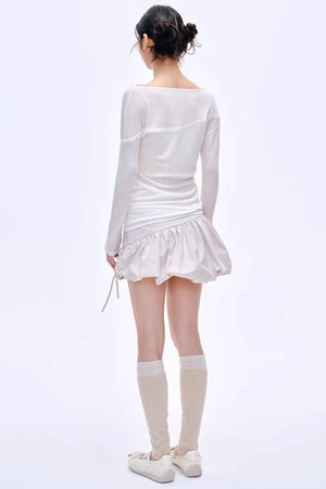 Asymmetrical Wool Blend Blouse