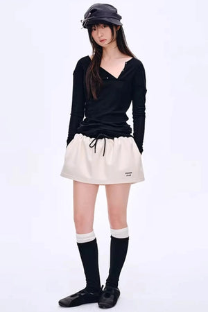 Asymmetrical Wool Blend Blouse