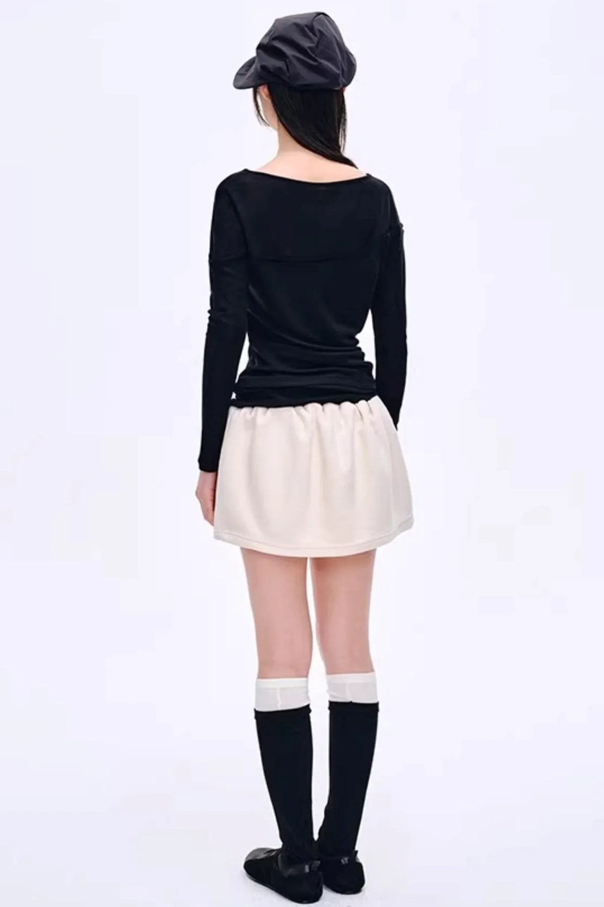 Asymmetrical Wool Blend Blouse