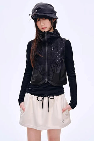Asymmetrical Wool Blend Blouse