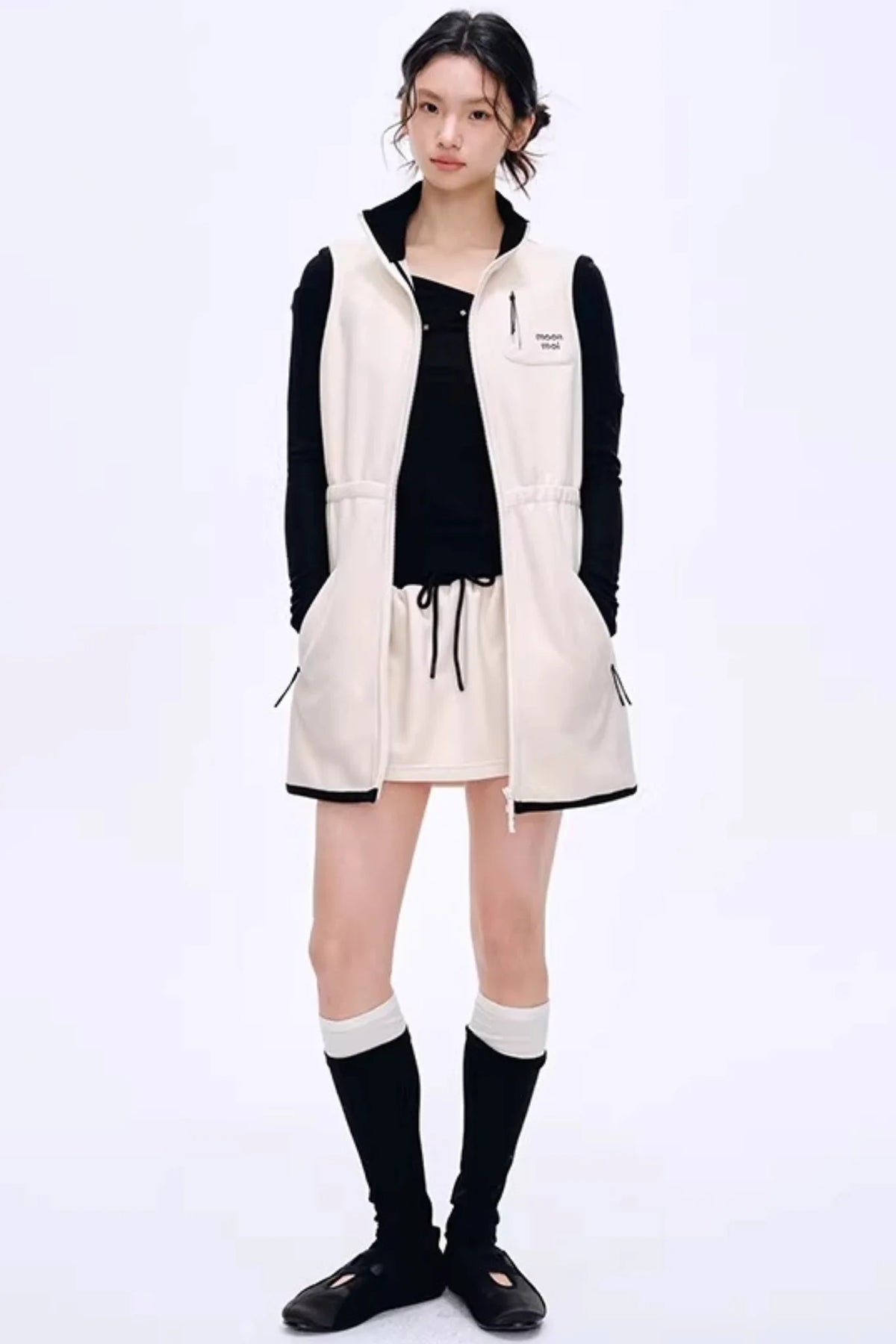 Asymmetrical Wool Blend Blouse