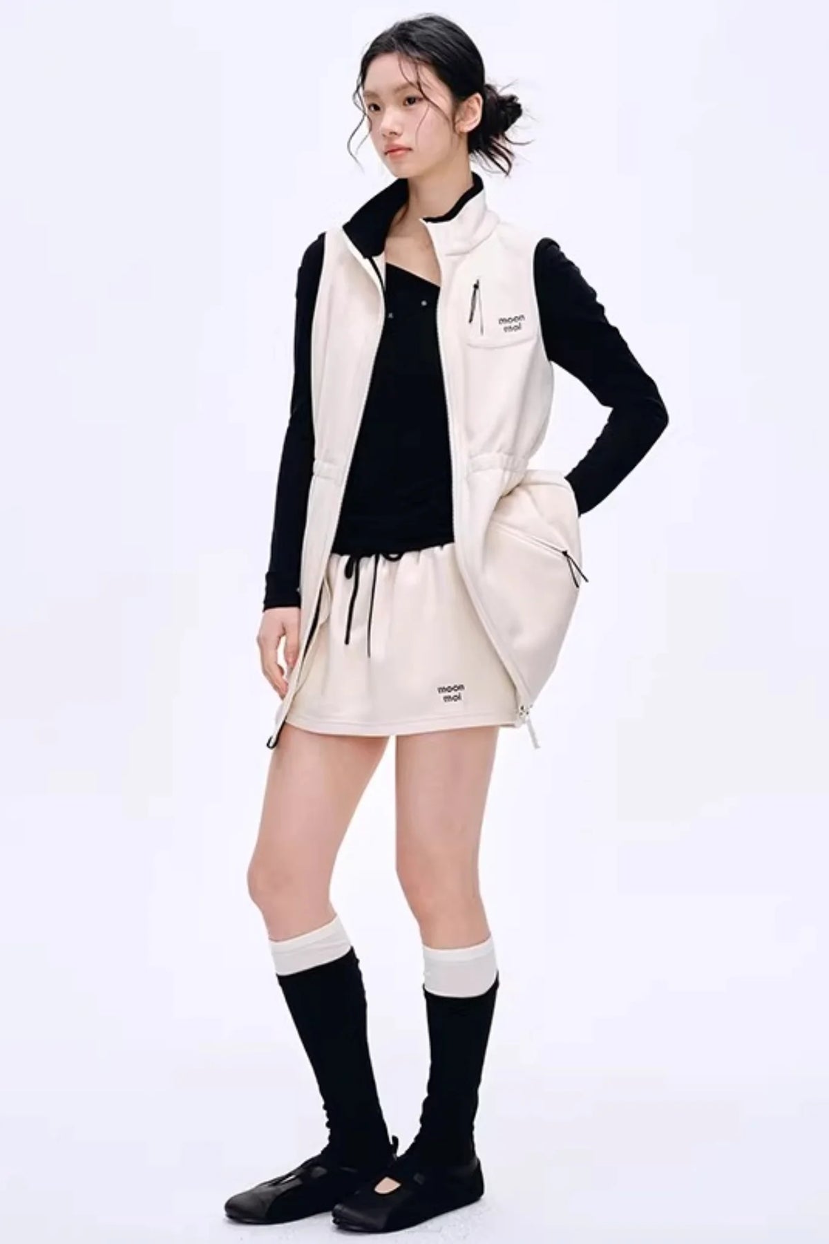 Asymmetrical Wool Blend Blouse