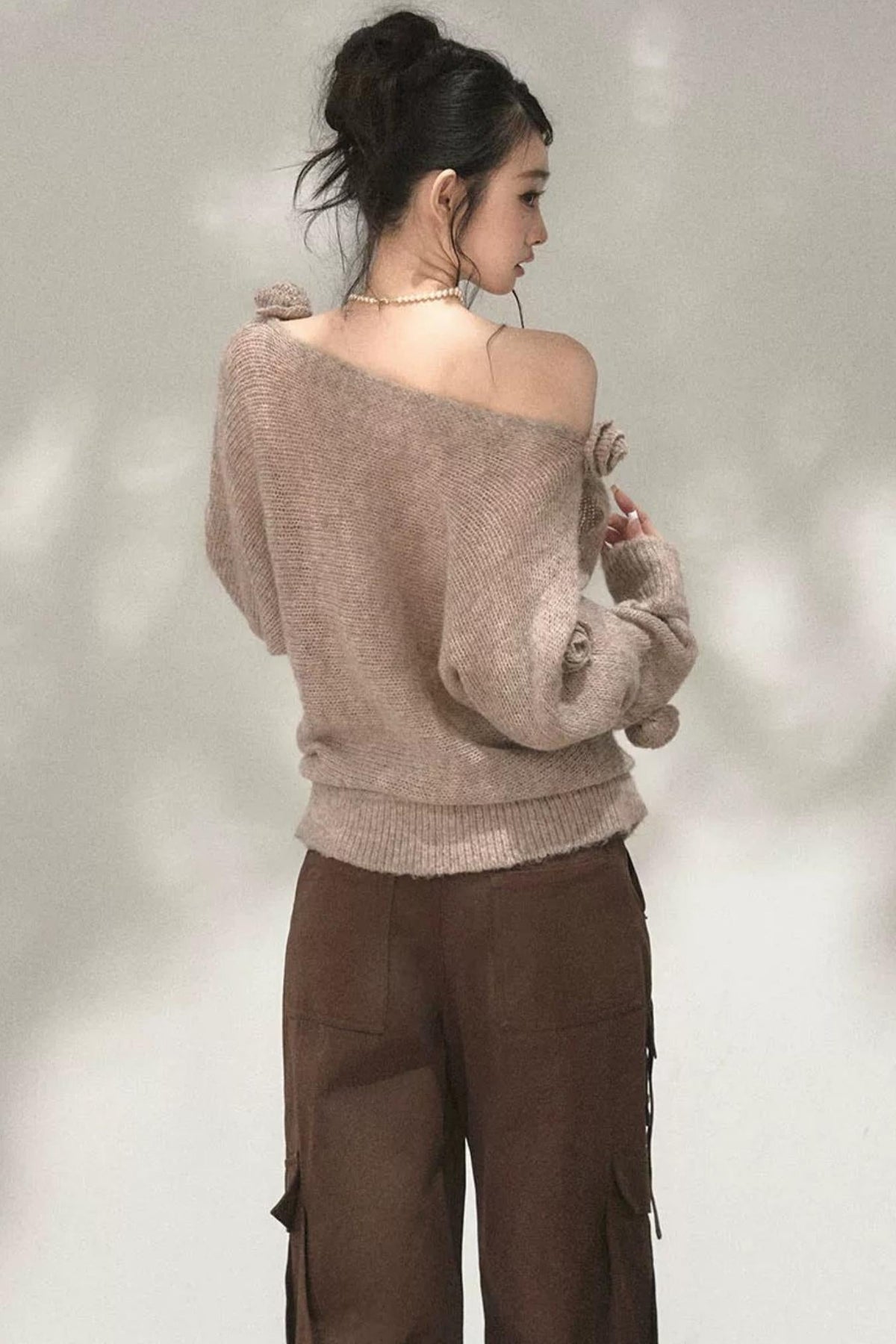 Asymmetrical Wool Mohair Knit Top