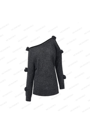 Asymmetrical Wool Mohair Knit Top