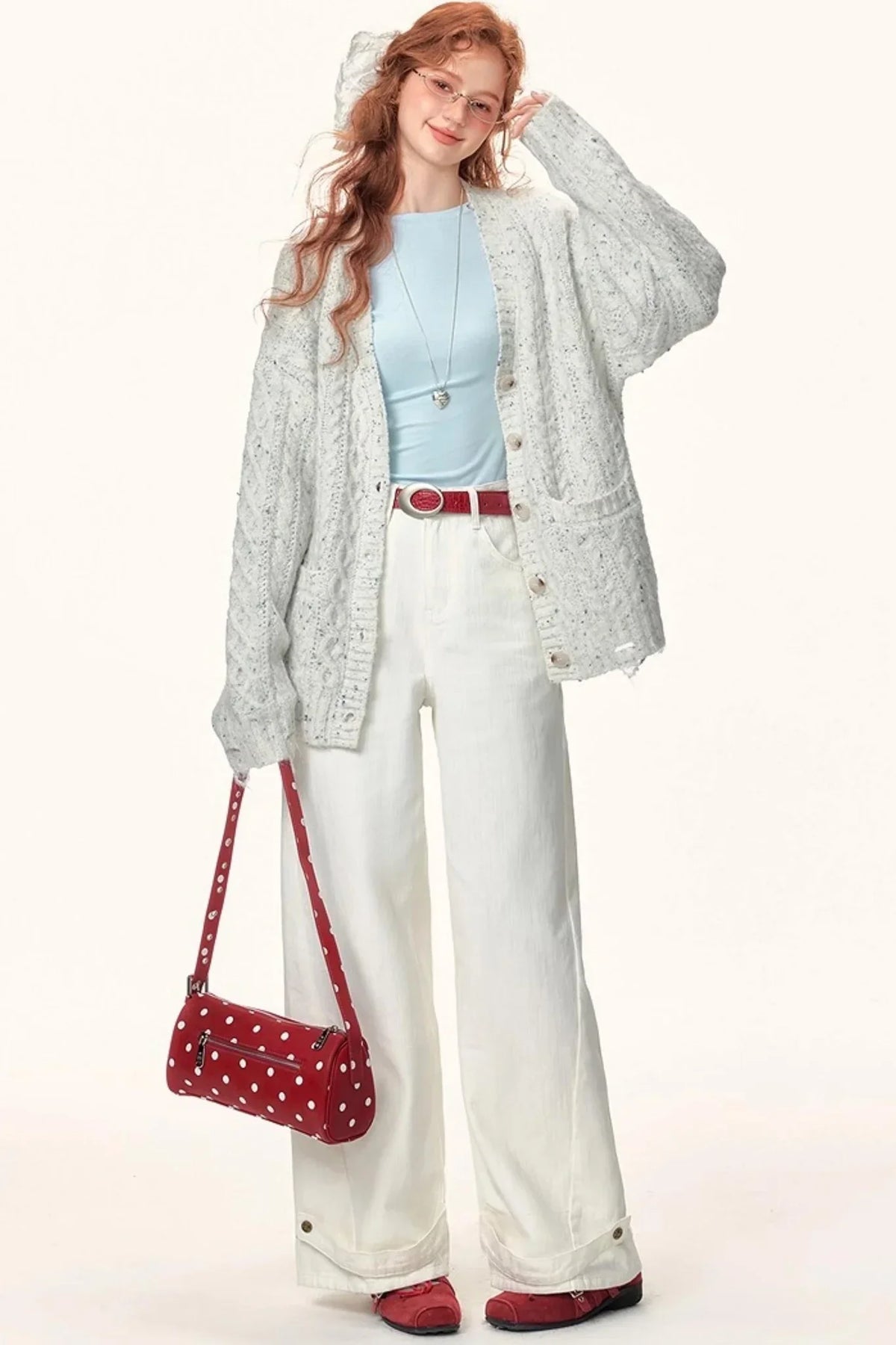 Atmospheric Irregular V-Neck Cardigan