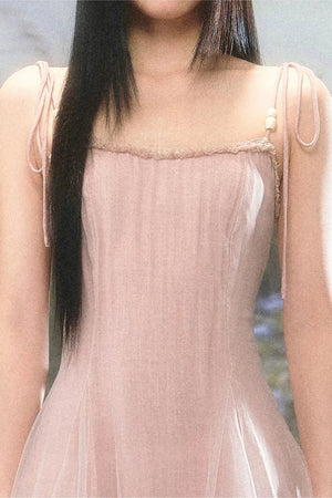 Atmospheric Pink Mesh Dress