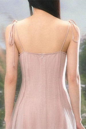 Atmospheric Pink Mesh Dress