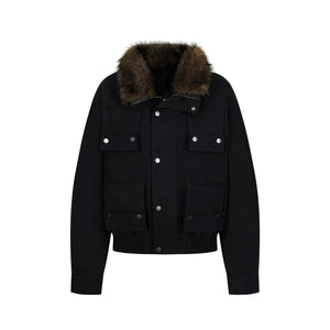 Autumn Black Vintage Cotton Jacket