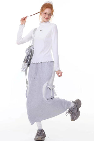 Autumn Design High Waist Skirt