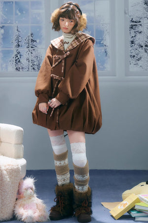 Autumn Doll Brown Woolen Coat
