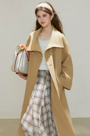 Autumn Double-Breasted Long Coat