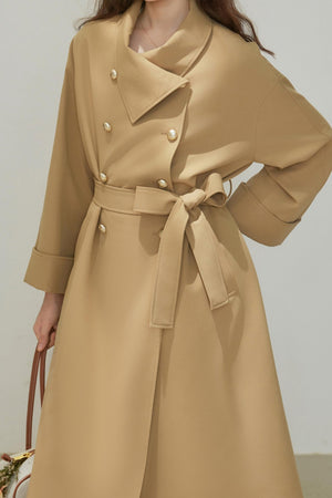 Autumn Double-Breasted Long Coat