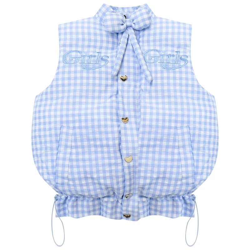 Autumn Embroidery Plaid Cotton Jacket