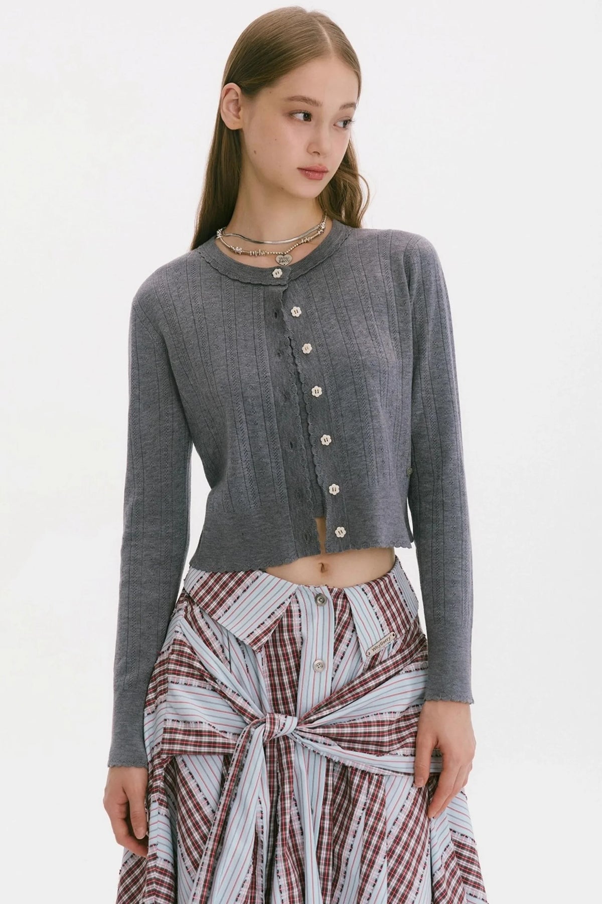 Autumn Flower Knitted Cardigan