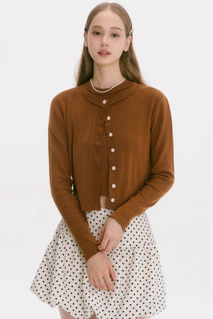 Autumn Flower Knitted Cardigan