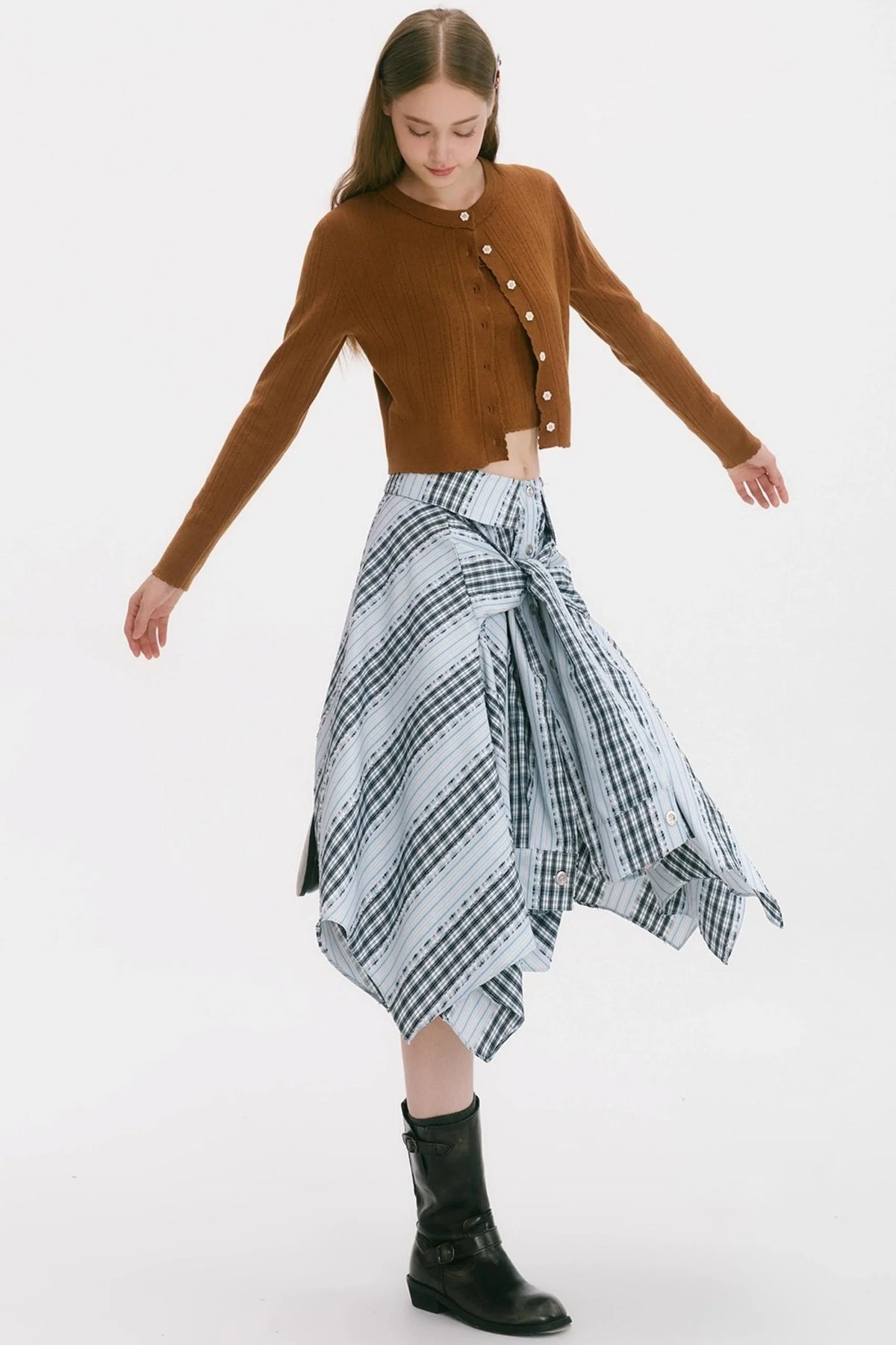 Autumn Flower Knitted Cardigan