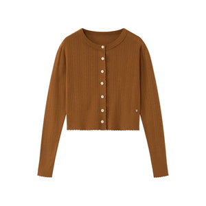 Autumn Flower Knitted Cardigan