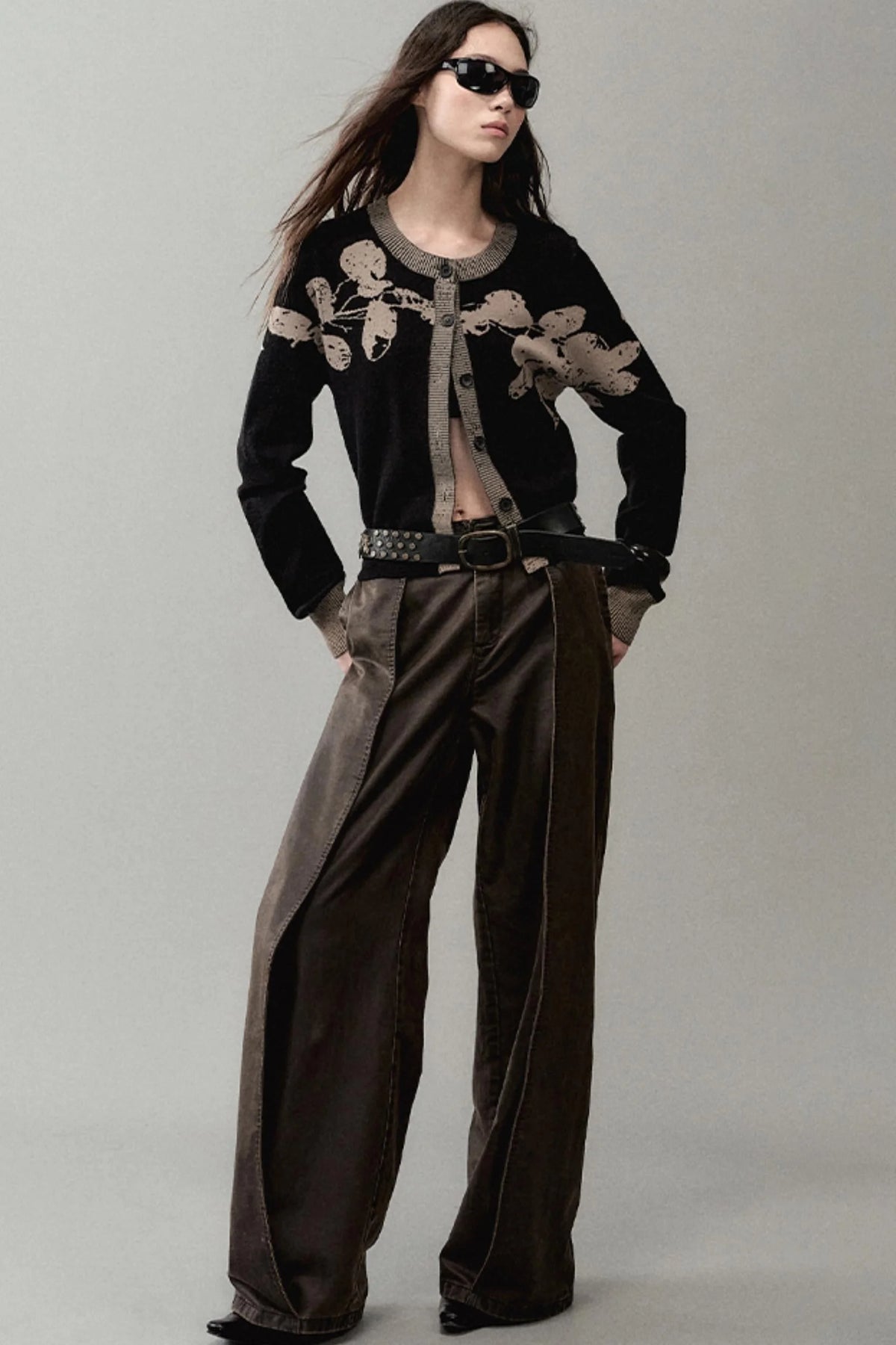 Autumn Jacquard Knitted Cardigan