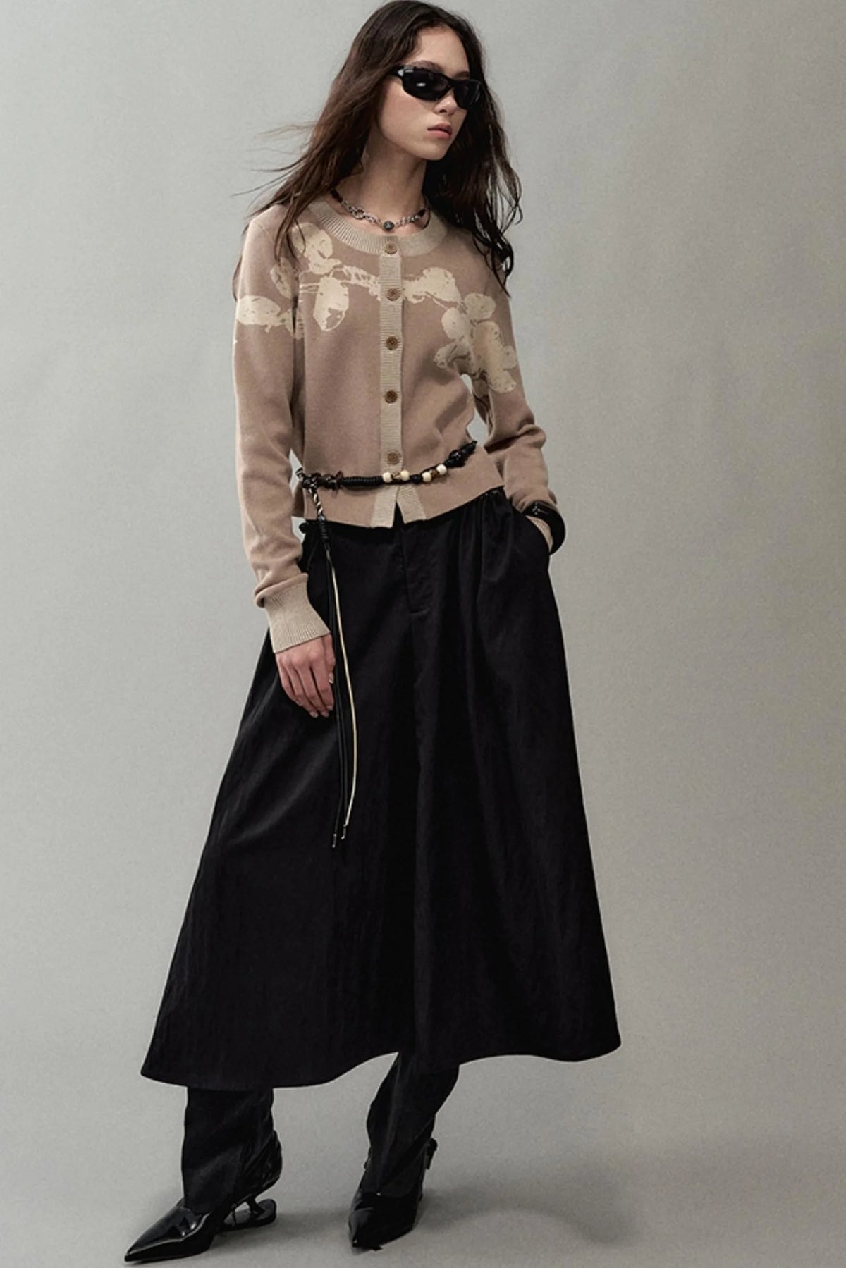Autumn Jacquard Knitted Cardigan
