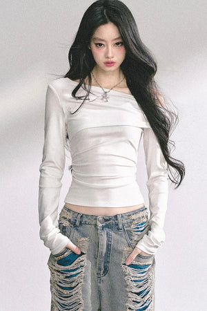 Autumn Lace Shoulder Top