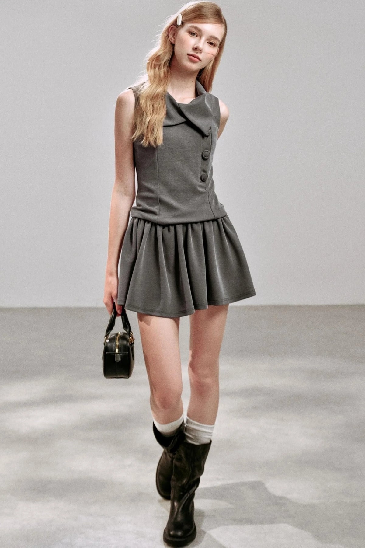 Autumn Navy A-Line Dress