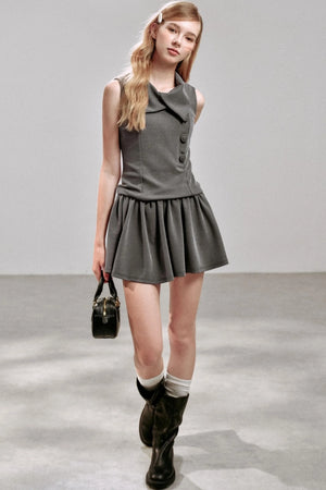 Autumn Navy A-Line Dress