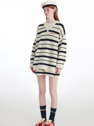 Autumn Notes Striped Knit Sweater