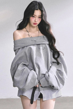 Autumn Oversized Hooded Sweatshirt