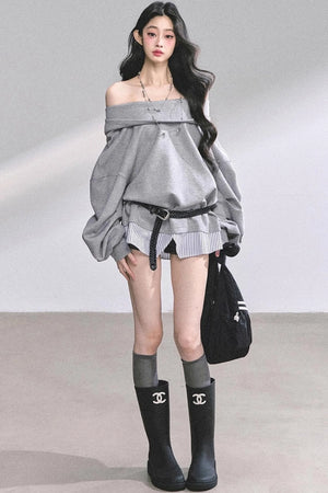 Autumn Oversized Hooded Sweatshirt