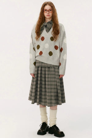 Autumn Plaid Midi Skirt