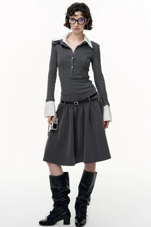 Autumn Pleated Skirt
