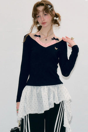 Autumn Polka Dot Halter Top