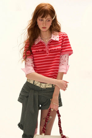 Autumn Polo Collar Top