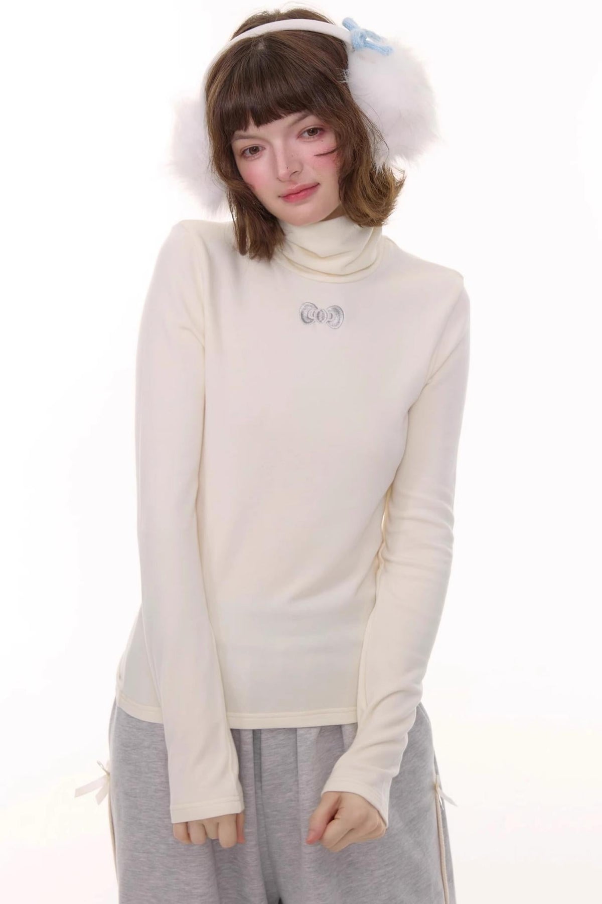 Autumn Retro High Neck Knitted Top