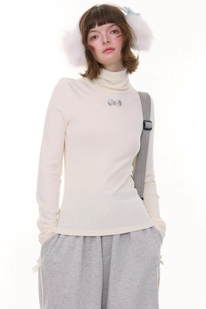 Autumn Retro High Neck Knitted Top