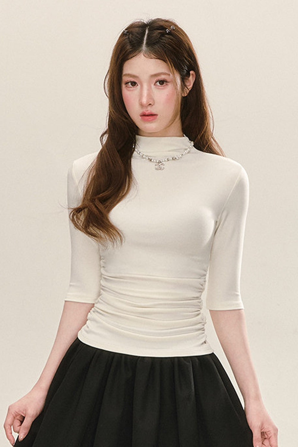 Autumn Ruched Knit Top