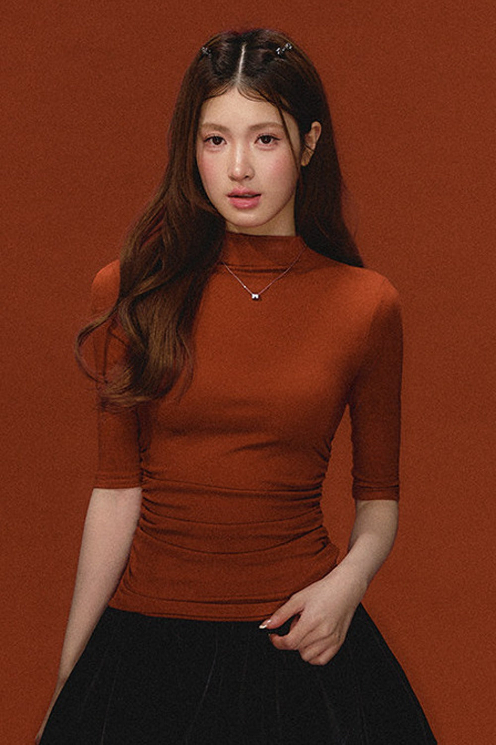 Autumn Ruched Knit Top