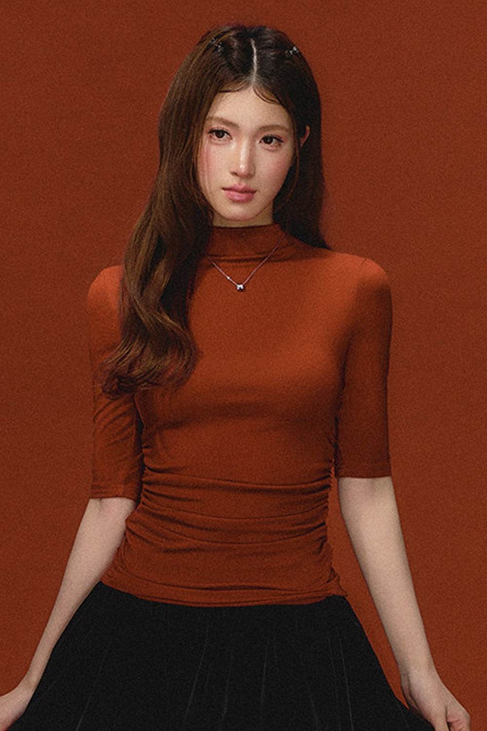 Autumn Ruched Knit Top
