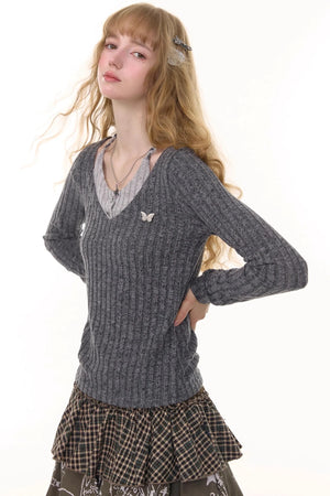 Autumn Slim Halterneck Knit Top