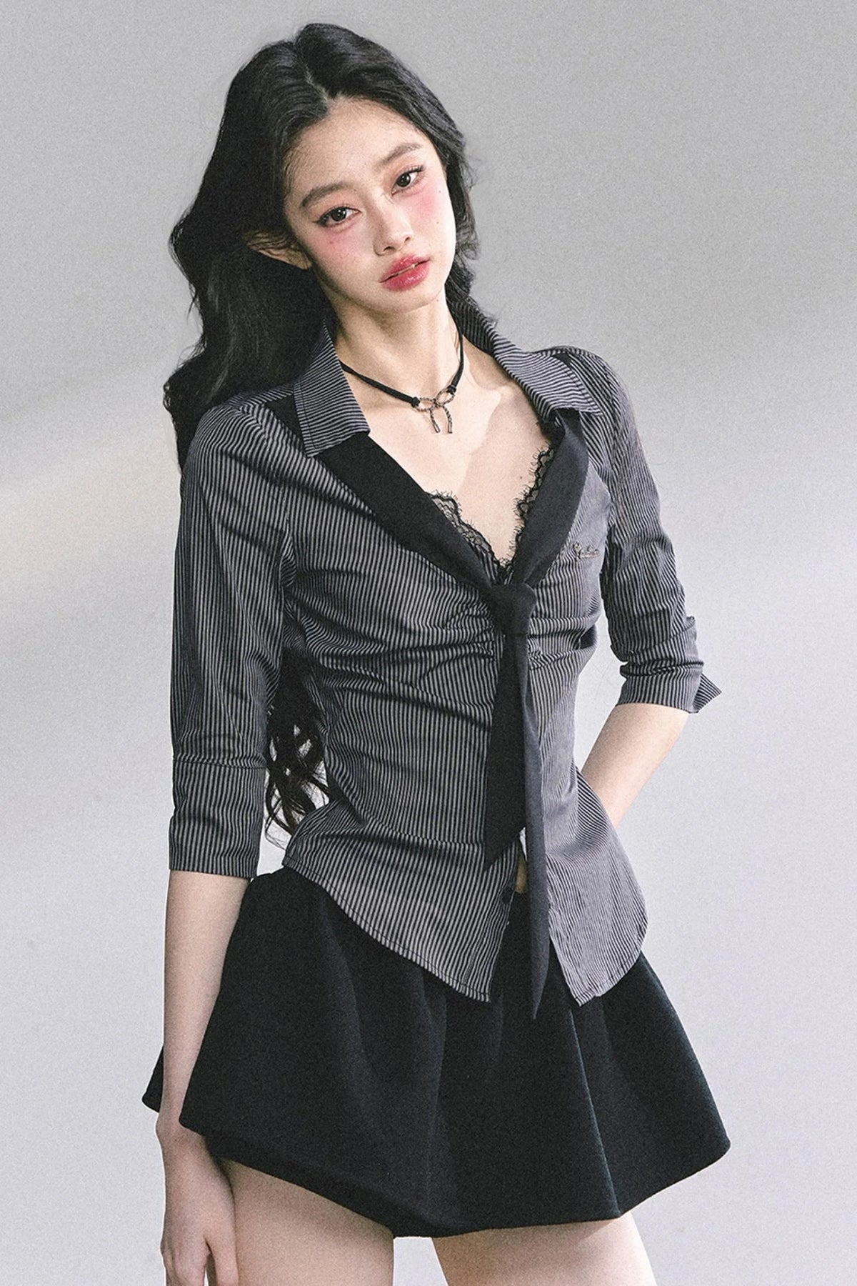 Autumn Slimming Polo Neck Shirt