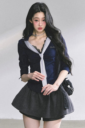 Autumn Slimming Polo Neck Shirt