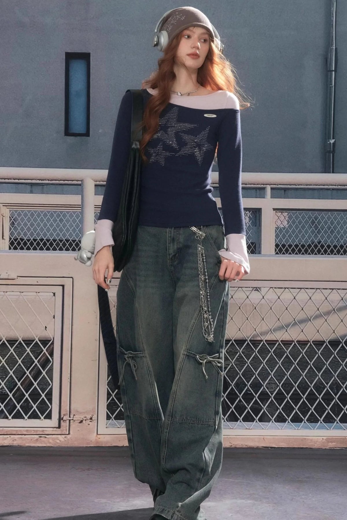 Autumn Star Flared Long Sleeve T-Shirt