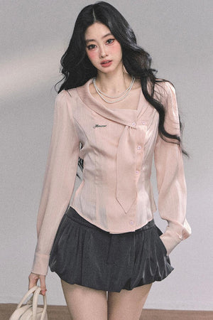 Autumn Sweet French Striped Shirt