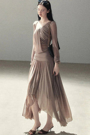 Autumn Two-Piece Top and Skirt Set-Up