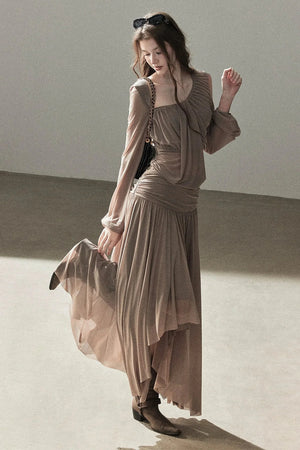Autumn Two-Piece Top and Skirt Set-Up