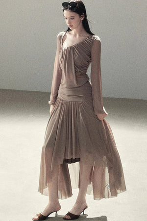 Autumn Two-Piece Top and Skirt Set-Up