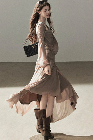 Autumn Two-Piece Top and Skirt Set-Up