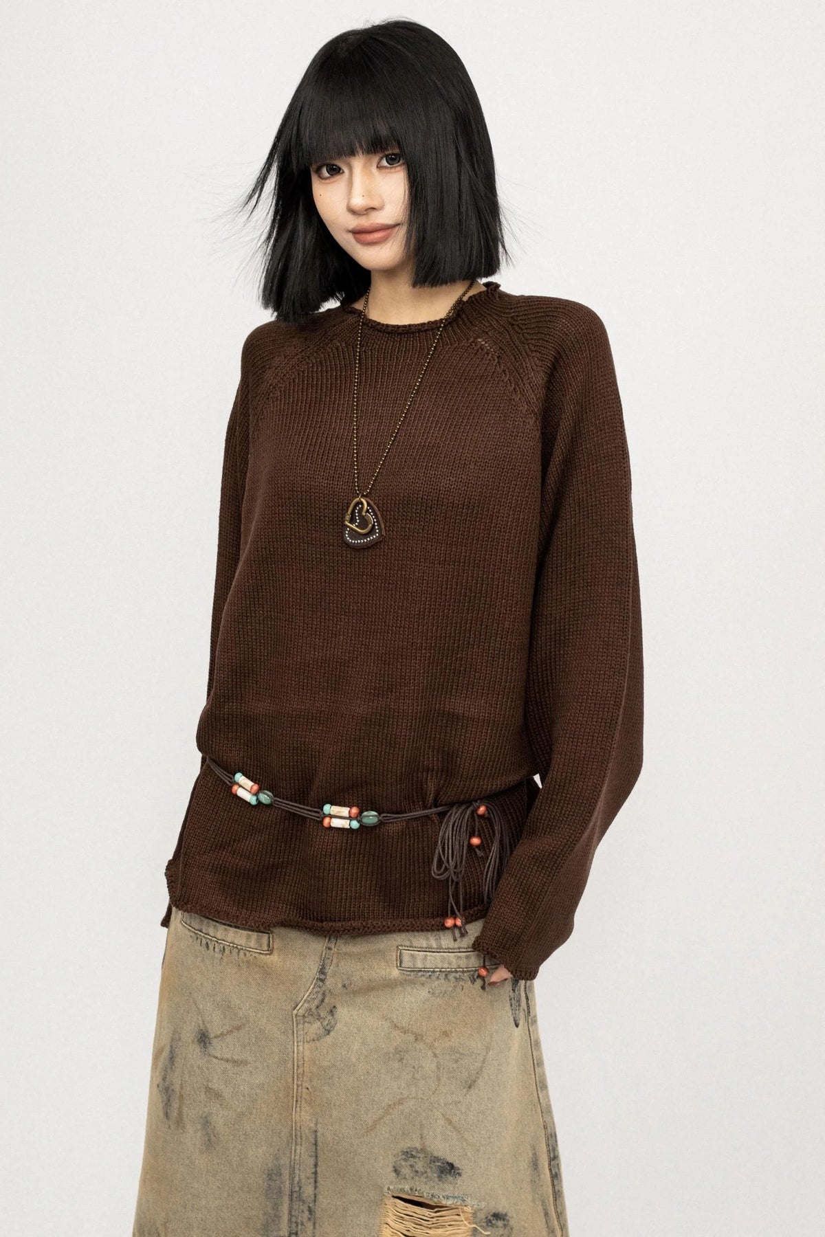 Autumn Vintage Crew Knit Top