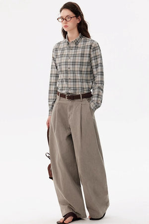 Autumn Vintage Layered Long-Sleeved Shirt